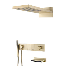 Душевой комплект Boheme Zodiac 132-2-G для душа, с изливом, золото