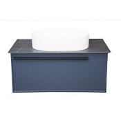 Тумба с раковиной La Fenice Elba FNC-01-ELB-BG-80 Blu Grigio, столешница Black Olive Light Lappato