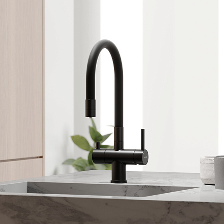 Смеситель для кухонной мойки Sancos Lucia SC4004MB черный матовый