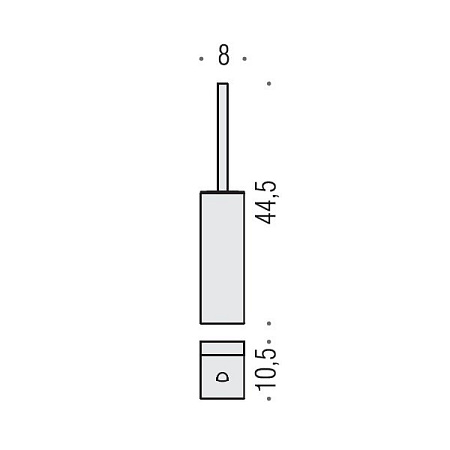 Ершик подвесной Colombo Lulu B6207.CR хром