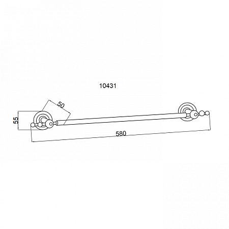 Полотенцедержатель Boheme Brillante 10431 хром