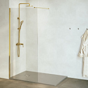 Душевая перегородка RGW Walk In WA-010G 110x195 прозрачное/золото