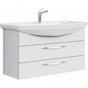 Тумба под раковину Aqwella Аллегро Agr.01.10/2 105 подвесная, 2 ящика, белая