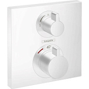 Смеситель Hansgrohe Ecostat Square 15714700 для душа, 2 потребителя, матовый белый