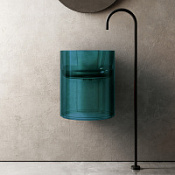 Раковина подвесная прозрачная ABBER Kristall AT2704Aquamarin бирюзовый