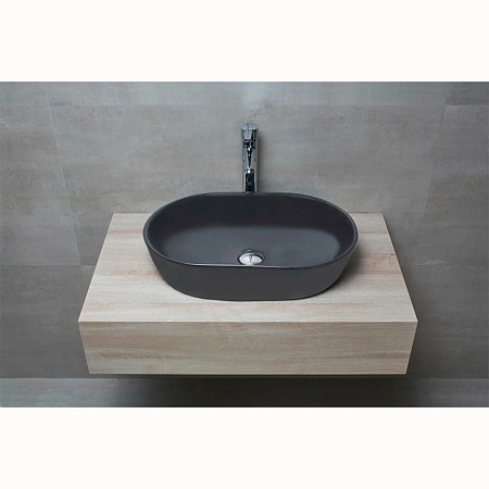 Раковина на столешницу beWash Bogen 88601070 60x40x13,5 черный матовый