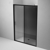 Душевая дверь AM.PM Gem W90G-140-1-195BG 140 тонированное стекло, профиль черный матовый