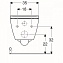 Унитаз подвесной Geberit Smyle Square Rimfree 500.683.01.1 крышка микролифт - фото 2