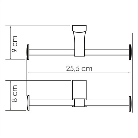 Держатель туалетной бумаги WasserKRAFT Lippe K-5096D двойной хром