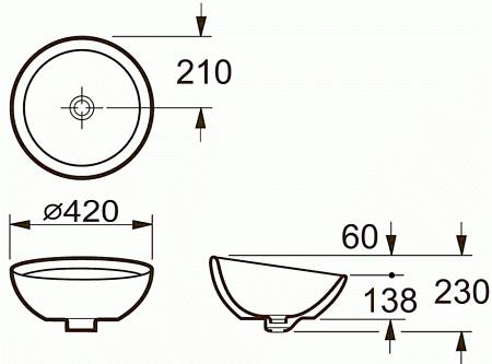 Раковина Roca Bol 327876000 42 белая