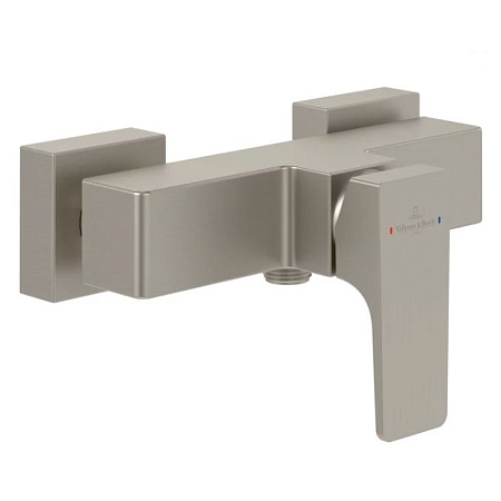 Смеситель Villeroy & Boch Architectura Square TVS12500100064 для душа, никель сатинированный