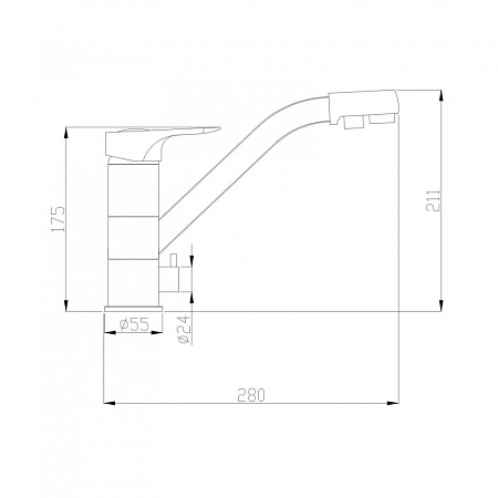 Смеситель Zorg Steel Hammer SH 321 BLACK BR для кухонной мойки, черный/бронза