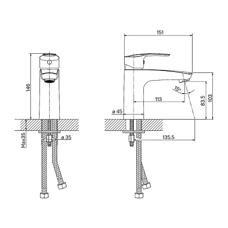 Смеситель IDDIS Ray RAYWT00i01 для раковины, белый