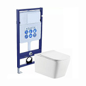 Комплект Aquatek SET AQUATEK ЛИБРА N подвесной унитаз + инсталляция