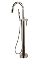 Смеситель Boheme Uno 469-NB для ванны с душем, напольный, никель брашированный