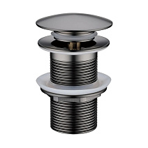 Донный клапан Boheme 612-SGM для раковины, оружейная сталь глянцевая