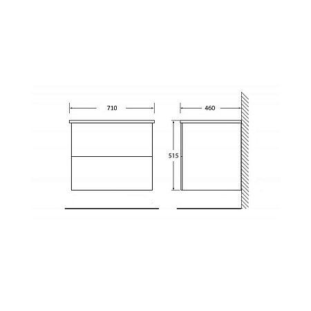 Мебельная раковина BelBagno Etna BB700ETL 70 белый