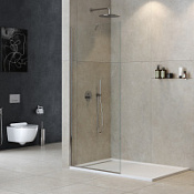 Душевая перегородка Cezares Liberta LIBERTA-L-1-TB-85-C-Cr прозрачное/хром глянцевый