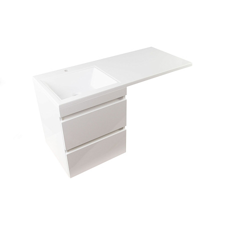 Мебель для ванной подвесная El Fante Даллас 110 L 2 ящика, пленка, белый