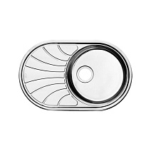 Мойка кухонная IDDIS Suno S SUN77SDi77 77х48 хром
