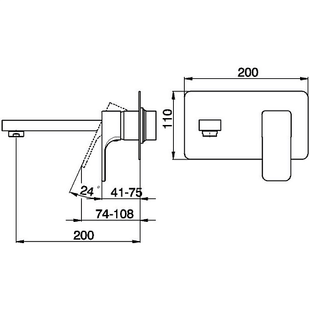 Смеситель Cisal Cubic CU00551021 для раковины, хром