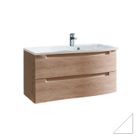 Тумба с раковиной Puris Purefaction WUA36901SL(672/161) 90 L белая высокоглянцевая