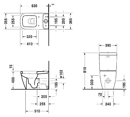 Бачок для унитаза Duravit Happy D.2 0934100005