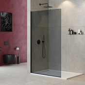 Душевая перегородка Cezares Liberta LIBERTA-L-1-TB-120-GR-NERO тонированное/черный матовый