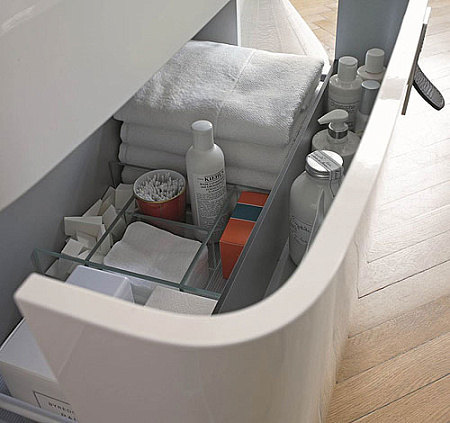 Тумба с раковиной Duravit Esplanade  белая 85