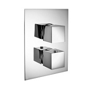 Термостат Palazzani Qadra 41250310 для душа на 2-3 потребителя(внешняя часть), хром