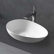 Раковина накладная ABBER Stein AS2615 белый матовый