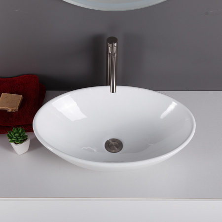 Раковина накладная BelBagno BB1147 53x33x14 белый