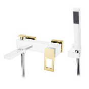 Смеситель Boheme Q 143-CRG для ванны с душем, хром/золото