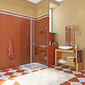 Душевой уголок Gutewetter Trend Square GK-862 70х70 стекло бесцветное, петли CH27, ручки CH113