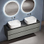 Мебель для ванной со столешницей Sancos Folk 160 FL80ES+TT160A1 Ergraut soft/Black Sky - фото 3