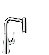 Смеситель Hansgrohe Metris Select 73800000 для кухонной мойки, хром