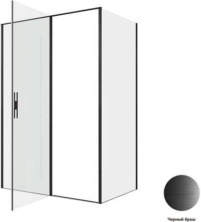 Душевой уголок Allen Brau Priority 3.31036.BBA + 3.31045.BBA 140x90 черный браш