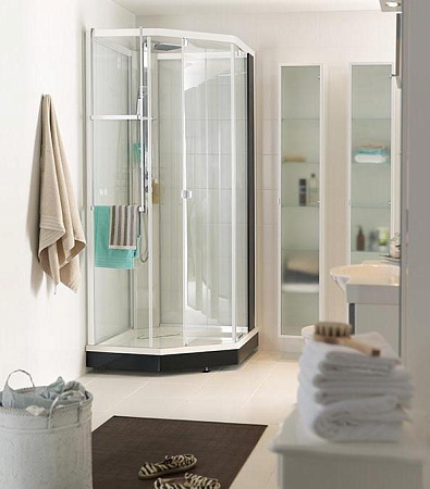 Душевая кабина IDO Showerama 8-5 4985022909 90x90 стекло прозрачное, профиль белый