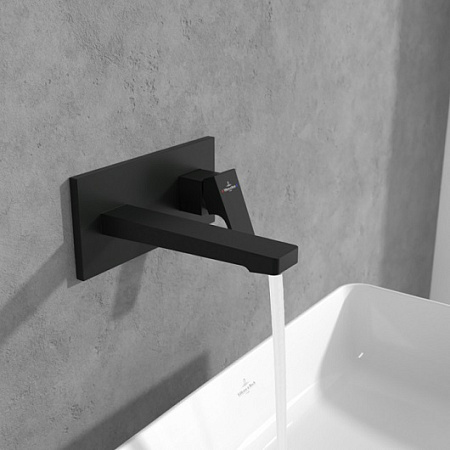 Смеситель Villeroy & Boch Architectura Square TVW125003000K5 для раковины, черный матовый