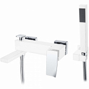 Смеситель Boheme Q 143-WCR.2 для ванны с душем, белый/хром