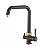 Смеситель Zorg Steel Hammer SH 715 BLACK BR для кухонной мойки, черный/бронза Смеситель Zorg Steel Hammer SH 715 BLACK BR для кухонной мойки, черный/бронза