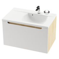 Тумба с раковиной Ravak Classic SD R 800 X000000306 подвесная, белая/береза