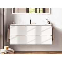Тумба с раковиной Berloni Bagno Way Block WAKBS2C6DIC 101 120 ceramica lucido/белый глянцевый