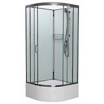 Душевая кабина Frank F409/2 М Brilliant 90x90 без крыши, стекло матовое, хром