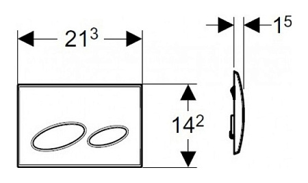 Кнопка смыва Geberit Kappa 20 115.228.21.1 хром глянцевый