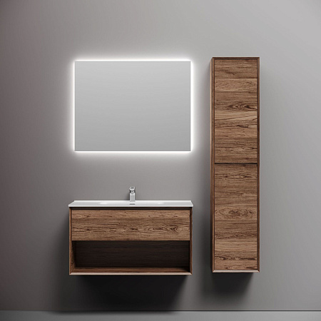 Тумба с раковиной Sancos Marmi 1.0 MR1.090ECH 90 дуб чарльстон/белый