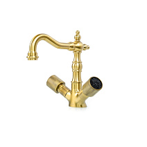 Смеситель Boheme Royal Cristal 312-Royal/CRST Black для раковины, бронза/черный