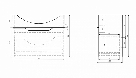 Тумба с раковиной Dreja Laguna 65 белая