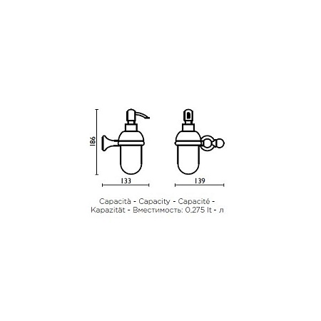 Дозатор Bagno & Associati Folie FS12751SW CR