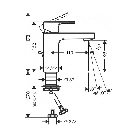 Смеситель Hansgrohe Vernis Shape 71568000 для раковины, хром